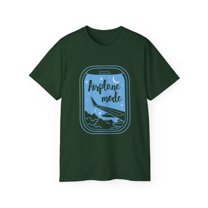 Airplane Mode Window View T-Shirt – Dark Colored Unisex Tee