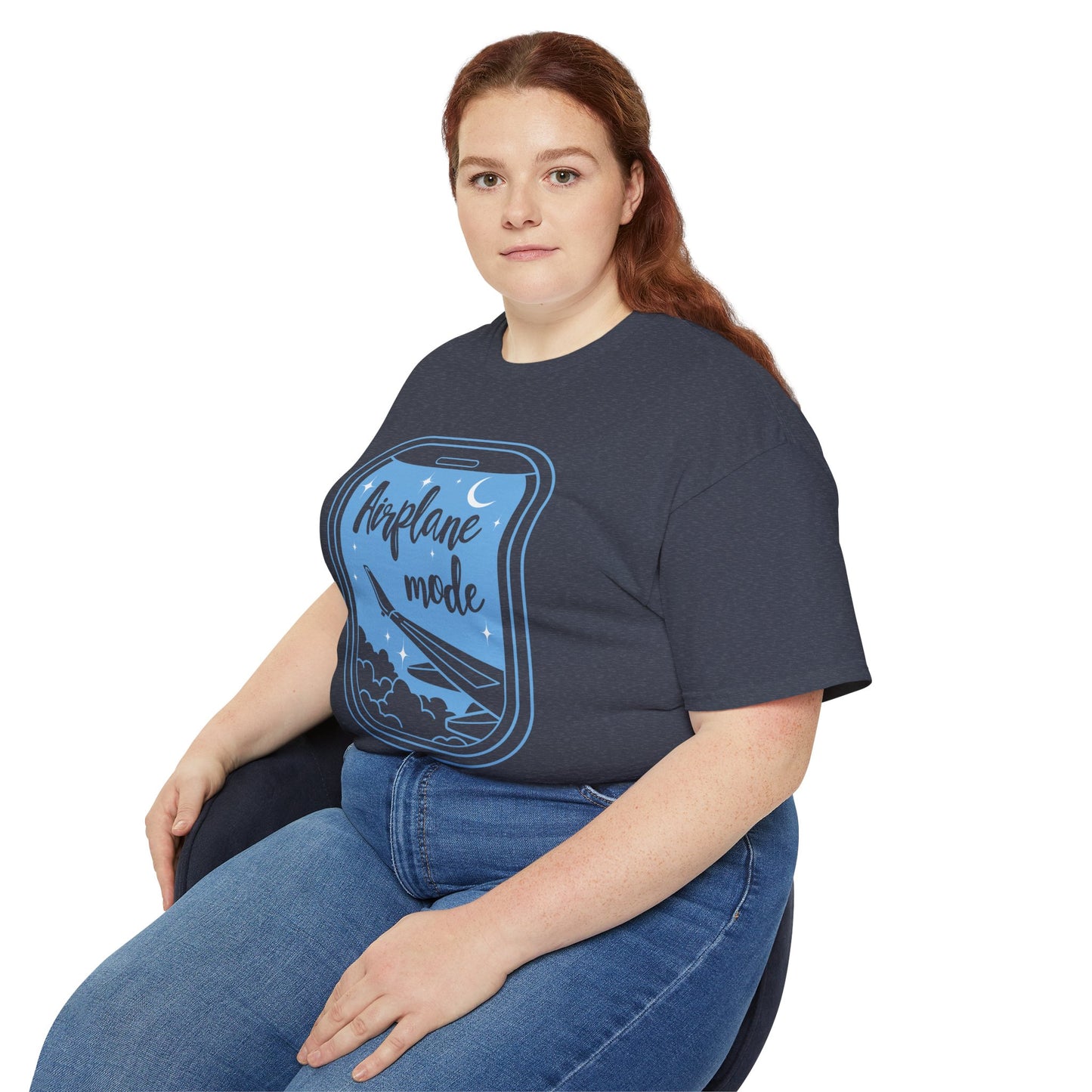 Airplane Mode Window View T-Shirt – Dark Colored Unisex Tee