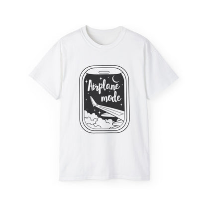 Airplane Mode Window View T-Shirt – Light Colored Unisex Tee