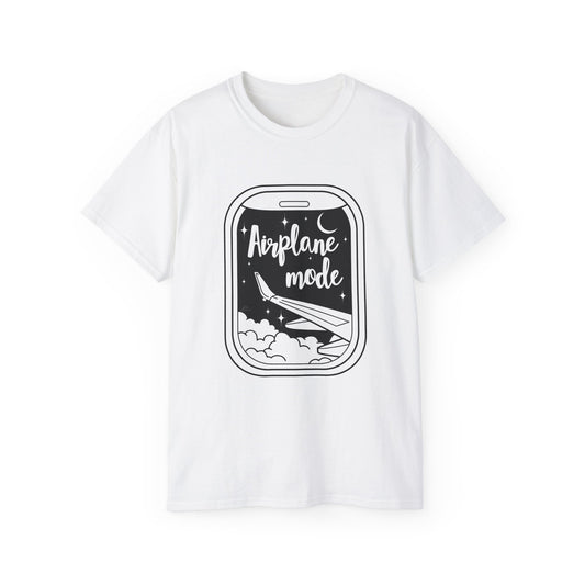 Airplane Mode Window View T-Shirt – Light Colored Unisex Tee
