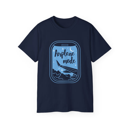 Airplane Mode Window View T-Shirt – Dark Colored Unisex Tee