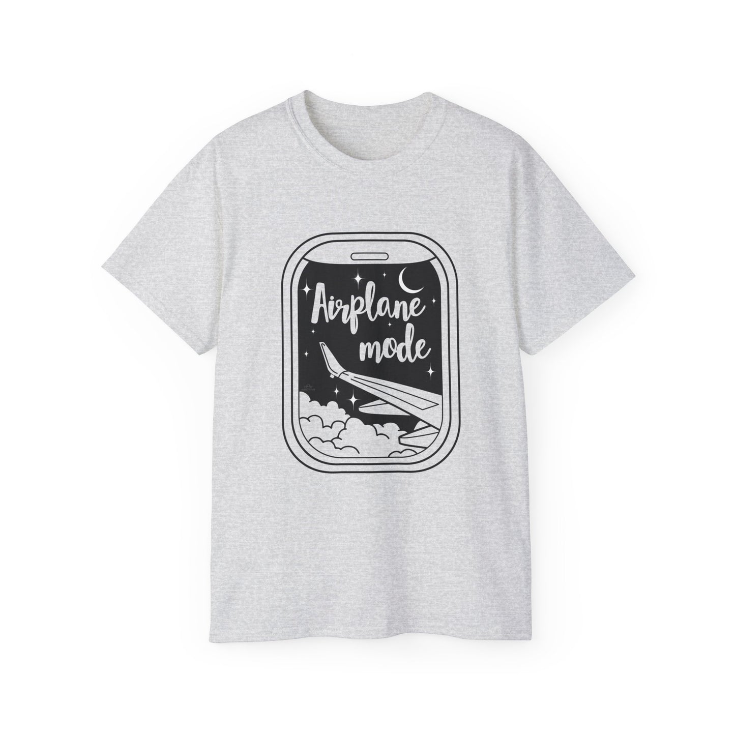 Airplane Mode Window View T-Shirt – Light Colored Unisex Tee