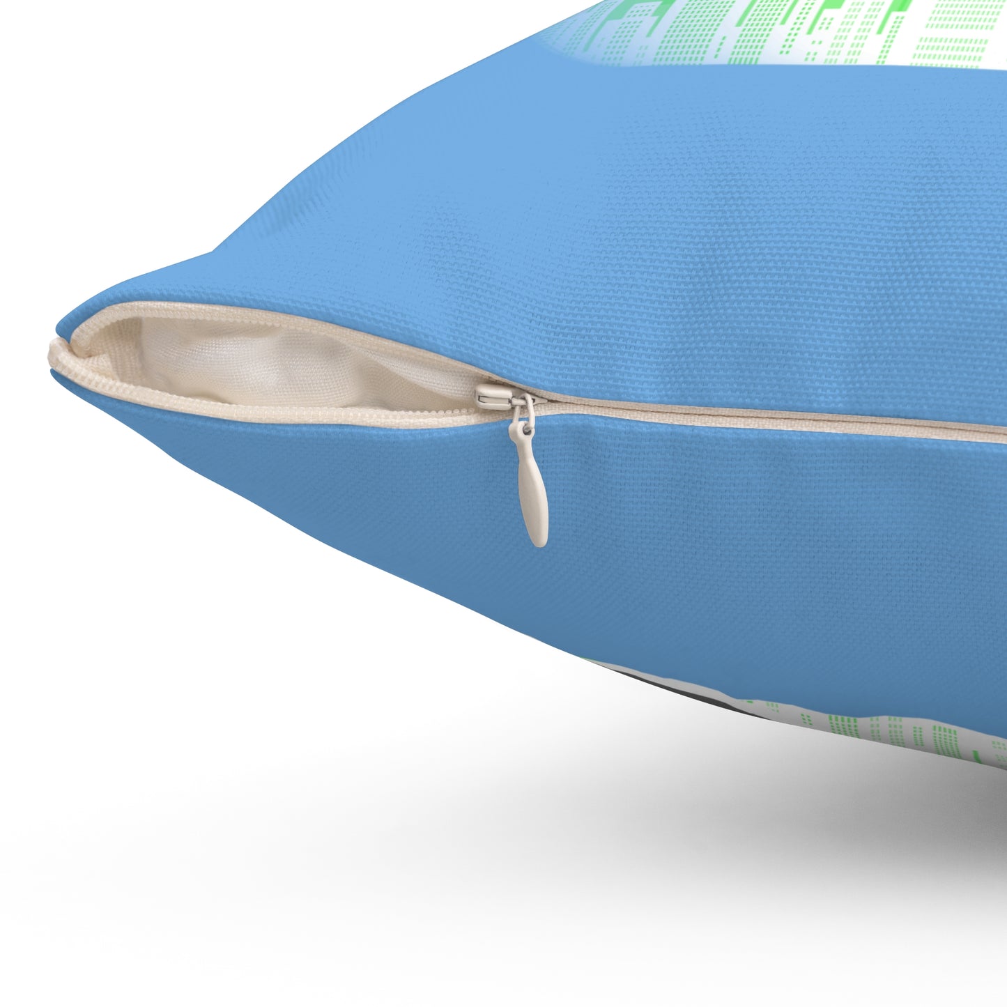 Airplane Mode Decorative Pillow – Square Throw with Skyline Graphic