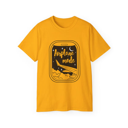 Airplane Mode Window View T-Shirt – Light Colored Unisex Tee