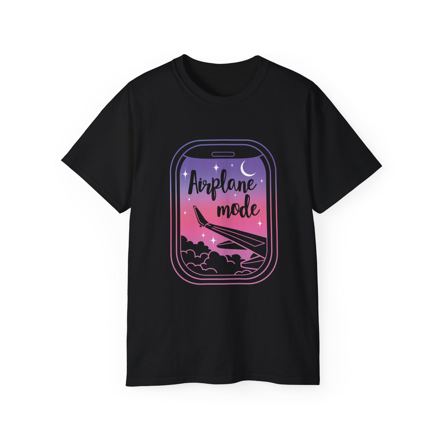 Airplane Mode Gradient Window T-Shirt – Unisex Tee