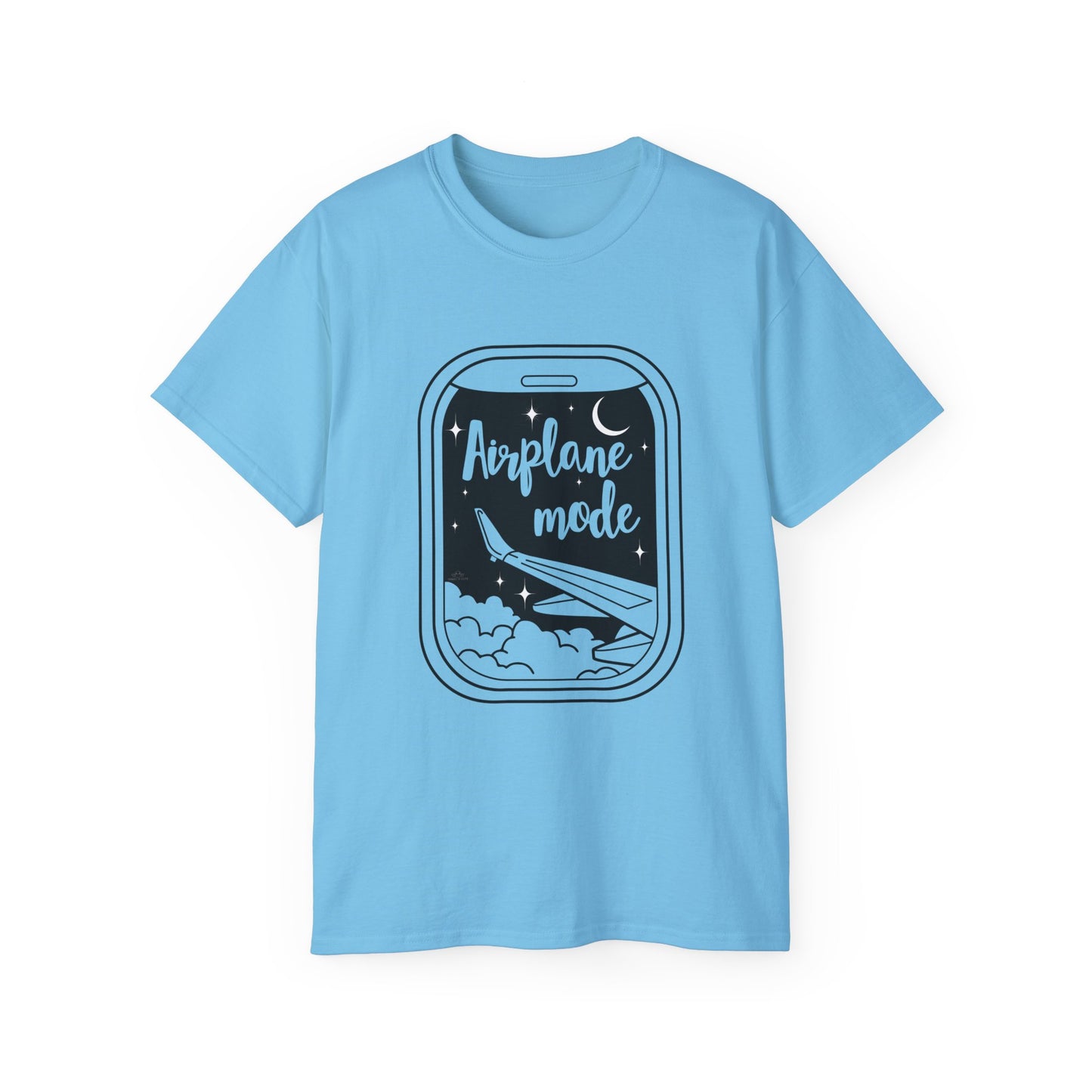Airplane Mode Window View T-Shirt – Light Colored Unisex Tee