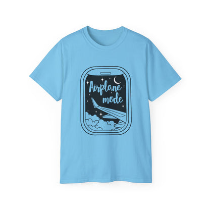 Airplane Mode Window View T-Shirt – Light Colored Unisex Tee