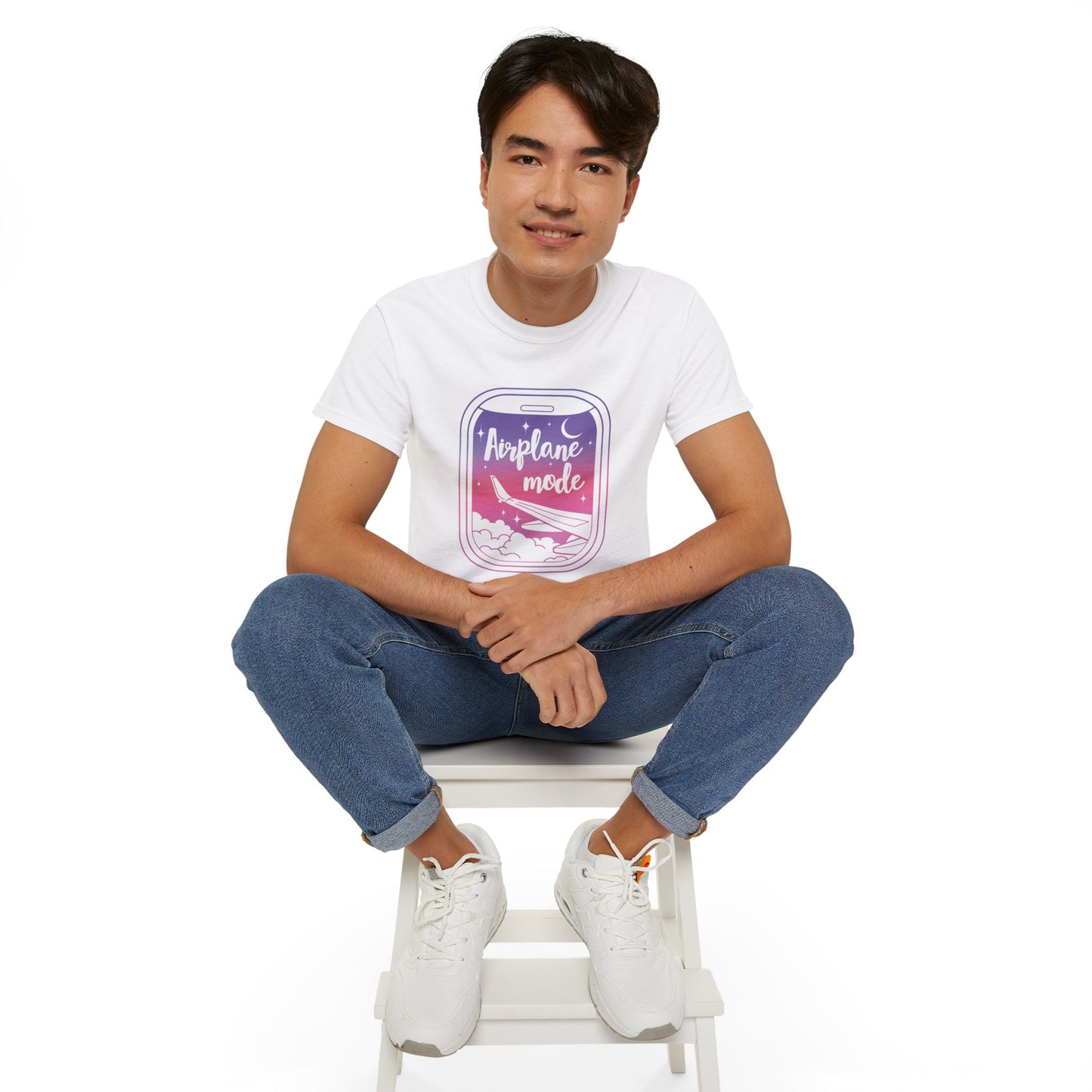 Airplane Mode Gradient Window T-Shirt – Unisex Tee