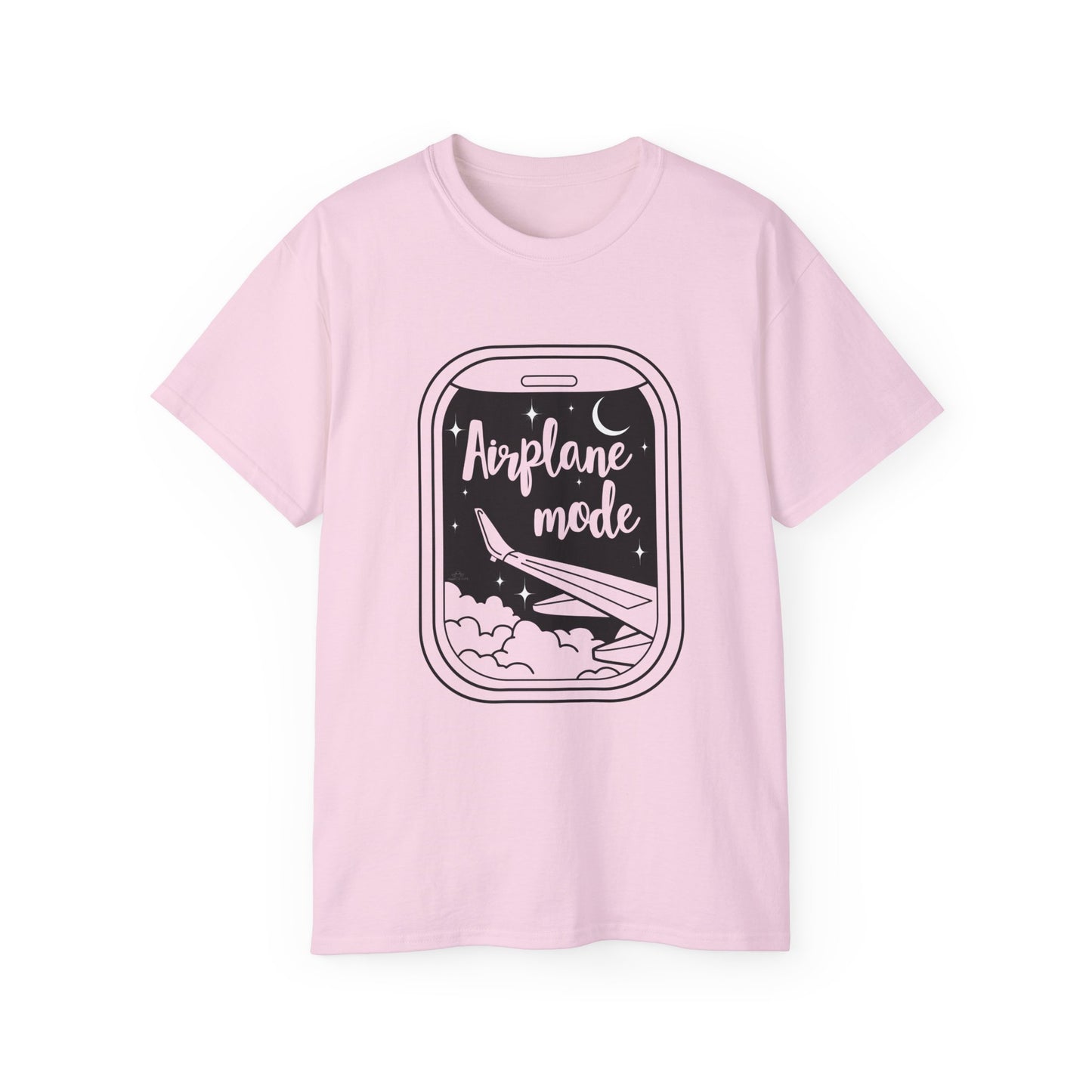 Airplane Mode Window View T-Shirt – Light Colored Unisex Tee