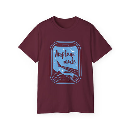 Airplane Mode Window View T-Shirt – Dark Colored Unisex Tee