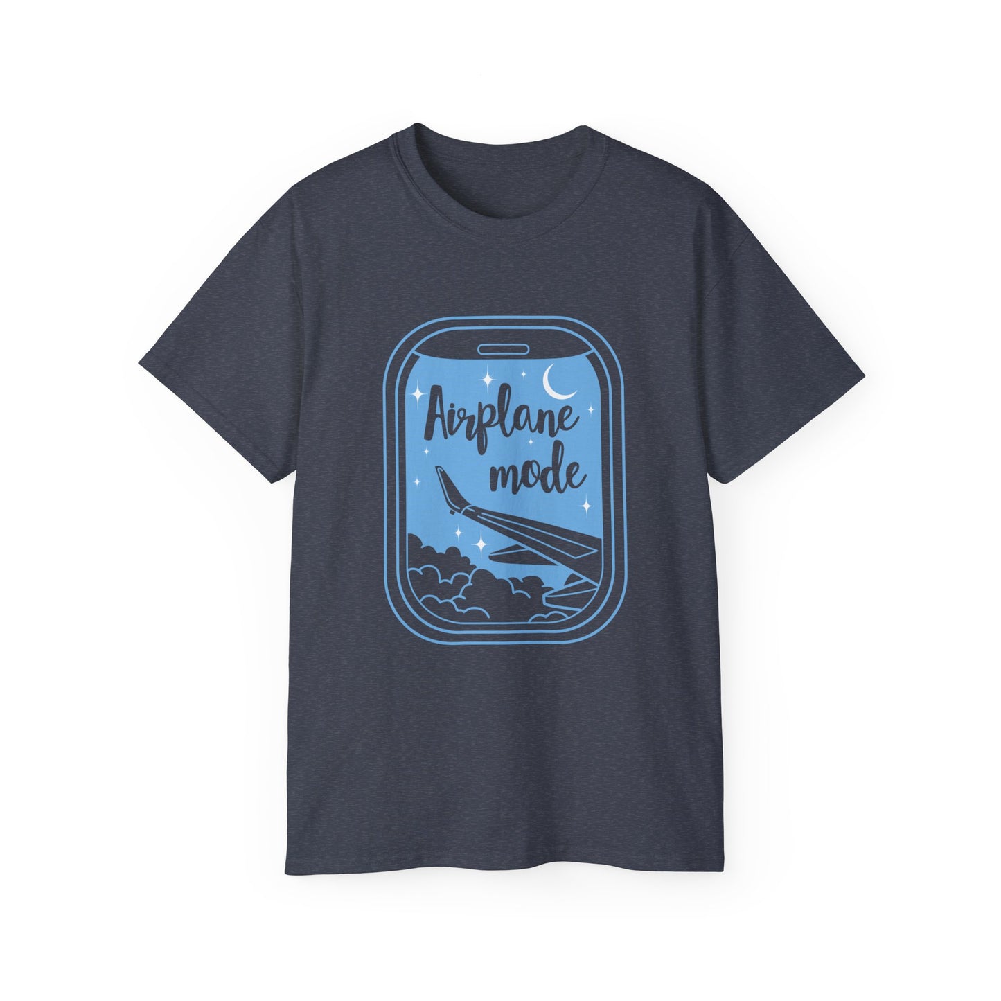 Airplane Mode Window View T-Shirt – Dark Colored Unisex Tee