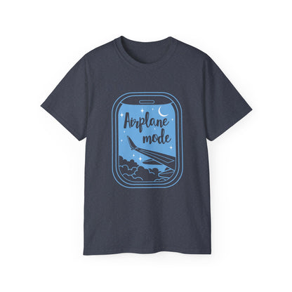 Airplane Mode Window View T-Shirt – Dark Colored Unisex Tee
