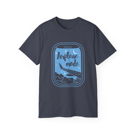 Airplane Mode Window View T-Shirt – Dark Colored Unisex Tee
