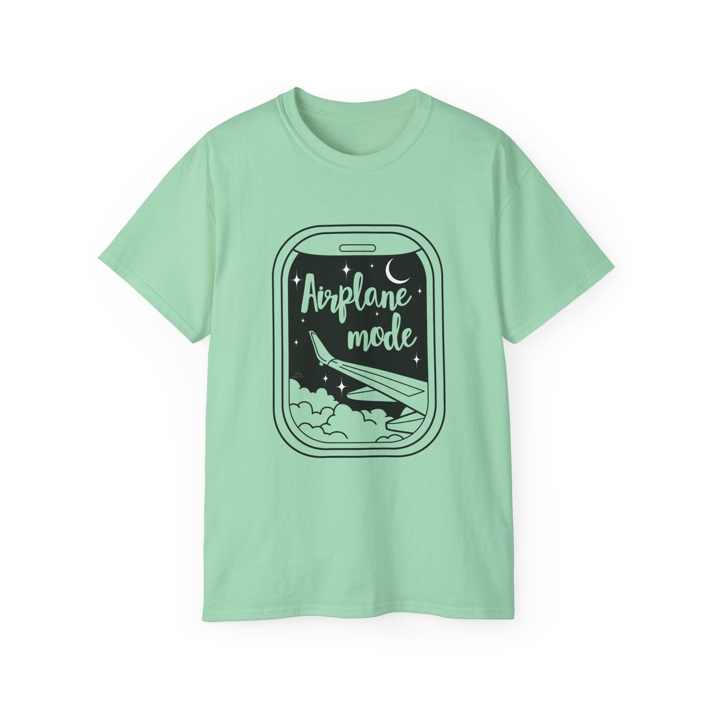 Airplane Mode Window View T-Shirt – Light Colored Unisex Tee