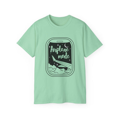 Airplane Mode Window View T-Shirt – Light Colored Unisex Tee