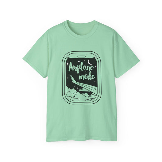 Airplane Mode Window View T-Shirt – Light Colored Unisex Tee