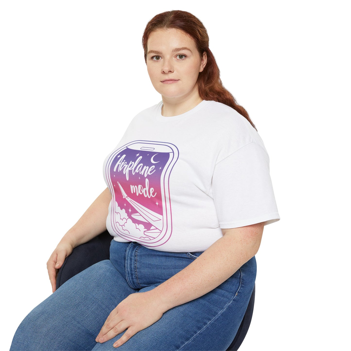 Airplane Mode Gradient Window T-Shirt – Unisex Tee